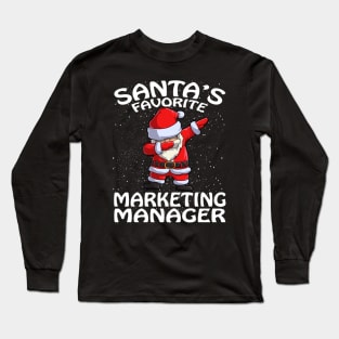 Santas Favorite Marketing Manager Christmas Long Sleeve T-Shirt